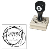 Tampons Encreurs Élégant Scribble Rond Fait À La Main Avec Amour (Tamponné)