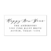 Tampons Encreurs Élégant Script Bonne année Retour Adresse (Impression)