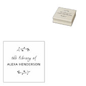 Tampons Encreurs Élégant Script Botanique De La Bibliothèque Du Liv (Tamponné)