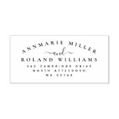 Tampons Encreurs Élégant Script Chic Deux Derniers Noms Adresse de (Impression)