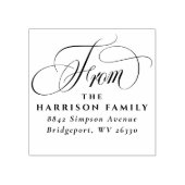 Tampons Encreurs Élégant script d'adresse de retour de (Impression)