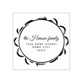 Tampons Encreurs Élégant script de cadre Nom de famille Adresse de  (Impression)