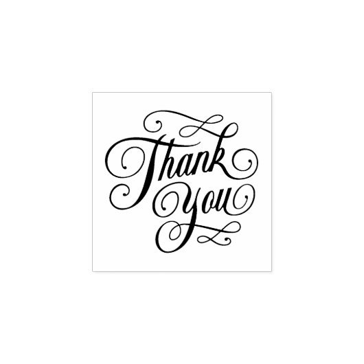 Tampons Encreurs Élégant script de Merci (Impression)