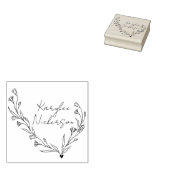 Tampons Encreurs Élégant script doodle floral (Tamponné)