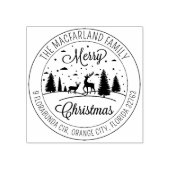 Tampons Encreurs Élégant Script Joyeux Noël Adresse de retour (Impression)