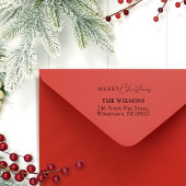 Tampons Encreurs Élégant Script Joyeux Noël Adresse de retour