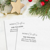 Tampons Encreurs Élégant Script Joyeux Noël Adresse de retour