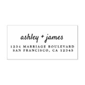 Tampons Encreurs Elégant Script Names Modern Mariage Adresse de ret (Impression)