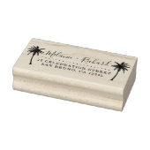Tampons Encreurs Élégant Script & Palm Trees Mariage Adresse de ret (Tampon)