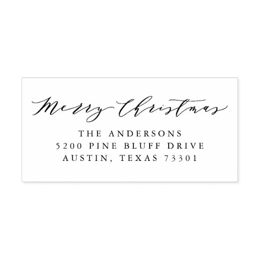 Tampons Encreurs Élégant Script Retourner Adresse Timbre en caoutch (Impression)