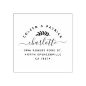 Tampons Encreurs Élégant Script Simple Deux Noms Adresse de retour (Impression)