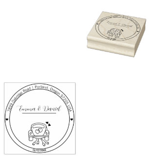Tampons Encreurs Elegant Script Wedding Return Address Stamp