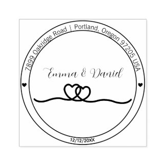 Tampons Encreurs Elegant Script Wedding Return Address Stamp