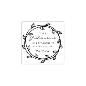 Tampons Encreurs Élégant Script & Wreath Tiré à la main Adresse de (Impression)