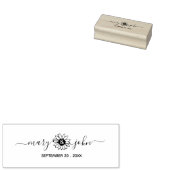 Tampons Encreurs Élégant Sunflower Script Couple Enregistrer la dat (Tamponné)