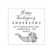 Tampons Encreurs Elegant Thanksgiving Cornucopia Adresse familiale (Impression)