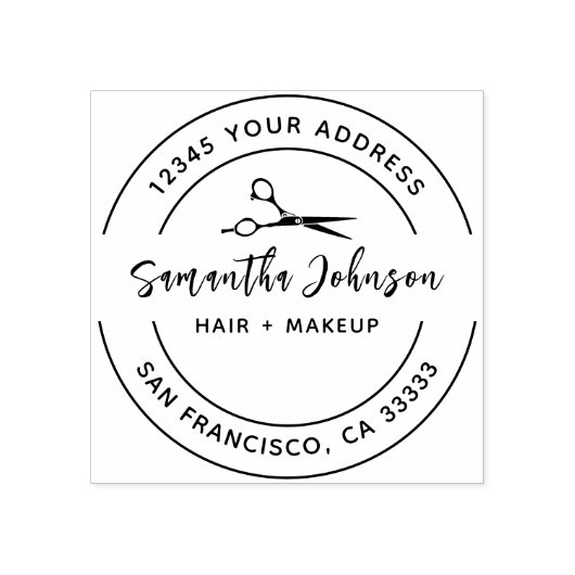 Tampons Encreurs Élégant Timbre en caoutchouc de salon (Impression)