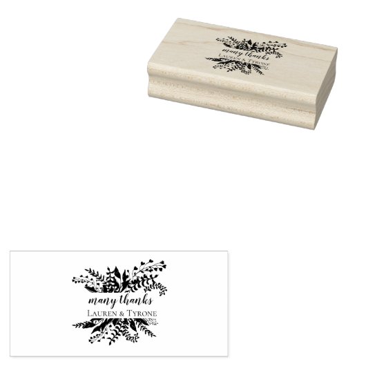 Tampons Encreurs Élégant Timbre en caoutchouc Feuille (Tamponné)