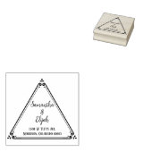Tampons Encreurs Élégant Triangle Couple Adresse de retour (Tamponné)
