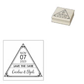 Tampons Encreurs Elegant Triangle Enregistrer le Mariage de date (Tamponné)