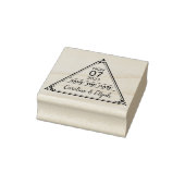 Tampons Encreurs Elegant Triangle Enregistrer le Mariage de date (Tampon)