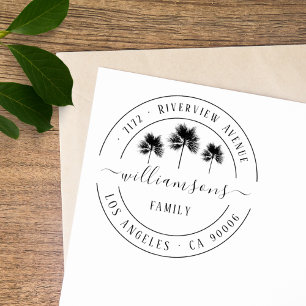 Tampons Encreurs Elegant Tropical Palm Trees Family Return Adresse