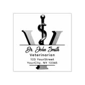 Tampons Encreurs Élégant Vétérinaire Asclepius Script (Impression)