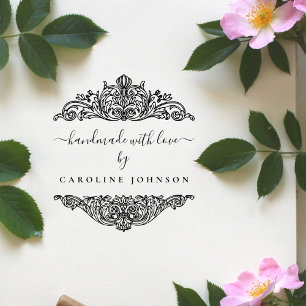 Tampons Encreurs Elégant Vintage Botanica fait main avec l'amour pe