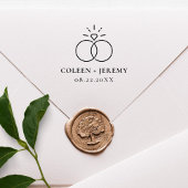 Tampons Encreurs Elegant Wedding Rings Custom Save The Date