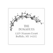 Tampons Encreurs Élégant Wreath Botanical Branches Adresse de famil (Impression)