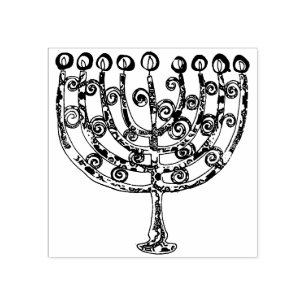 Tampons Encreurs Élégante bougie Hanoukka Menorah