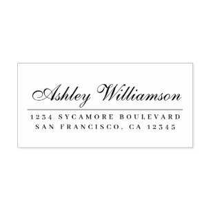 Tampons Encreurs Élégante calligraphie Adresse de retour Timbre en 