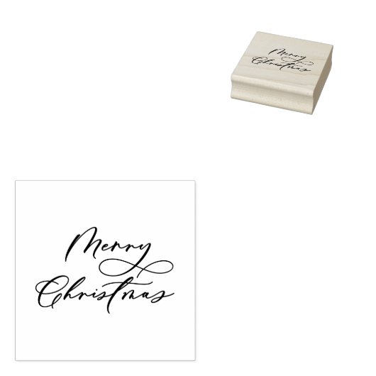 Tampons Encreurs Élégante calligraphie Joyeux Noël (Tamponné)