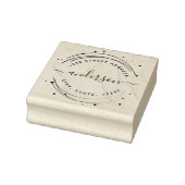 Tampons Encreurs Élégante calligraphie Monogramme Ronde Adresse de (Tampon)