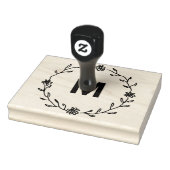 Tampons Encreurs ♥ Élégante couronne florale Monogramme ♥ (Tampon)