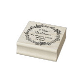 Tampons Encreurs Élégante couronne florale ronde retour adresse tim (Tampon)