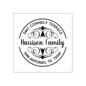 Tampons Encreurs Élégante étiquette d'adresse de retour du script d (Impression)