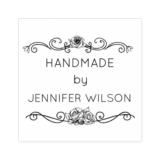 Tampons Encreurs Elégante Main Fabriquée Personnalisée Timbre D'Art (Impression)