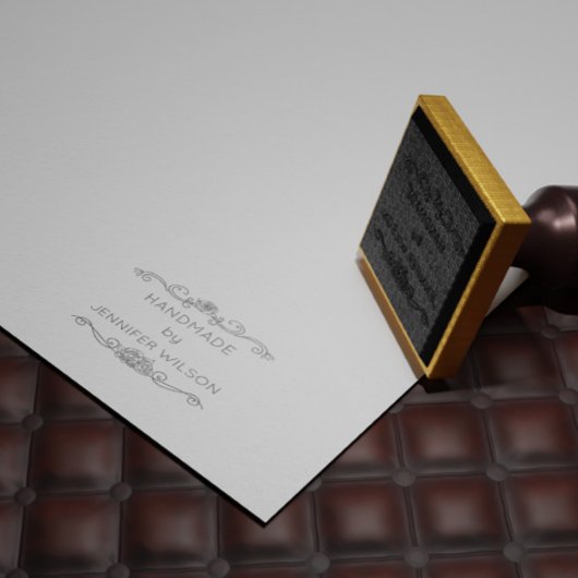 Tampons Encreurs Elégante Main Fabriquée Personnalisée Timbre D'Art