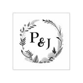 Tampons Encreurs Élégante mariée et Initiales de chambre Monogramme (Impression)