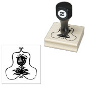 Tampons Encreurs Elégante Tulipe d'Art de la Ligne Noire sur mesure (Tamponné)