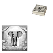 Tampons Encreurs Eléphant Bébé Bleu Whimsical, (Tamponné)