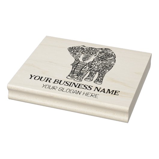 Tampons Encreurs Eléphant Décoré, Affaires Personnalisées, Grand (Tampon)