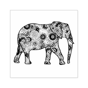 Tampons Encreurs Éléphant embelli à tourbillon fractal