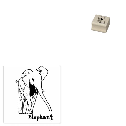 Tampons Encreurs Eléphant mignon (Tamponné)