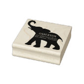 Tampons Encreurs Elephant Silhouette Nom de famille et adresse de r (Tampon)