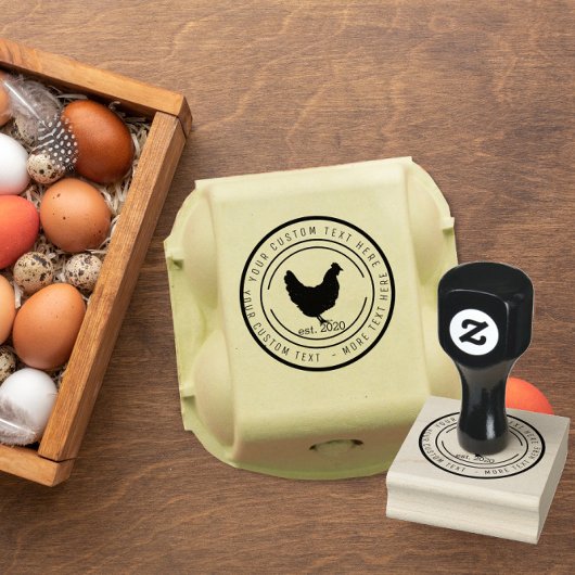 Tampons Encreurs Élevage de poulet oeufs frais en boîte fermiers ma