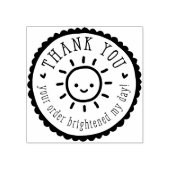 Tampons Encreurs EMBALLAGE À LA MAIN mignon soleil merci (Impression)
