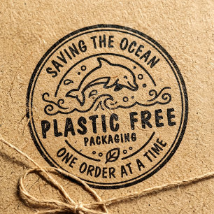 Tampons Encreurs Emballage sans plastique   Dauphin Sauver l'Océan