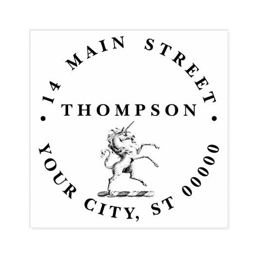 Tampons Encreurs Emblème d'élevage de l'Unicorne héraldique (Impression)